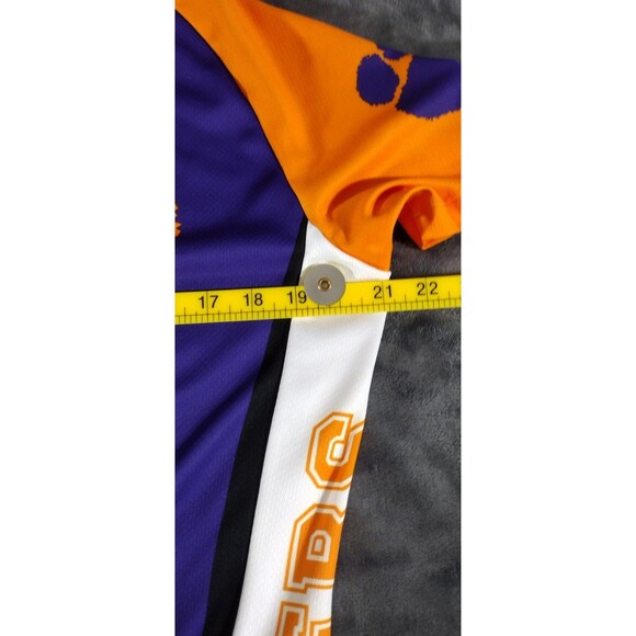 Clemson Football XL Jersey Shirt & Socks Orange Blue White Full Zip Pockets - Picture 12 of 13